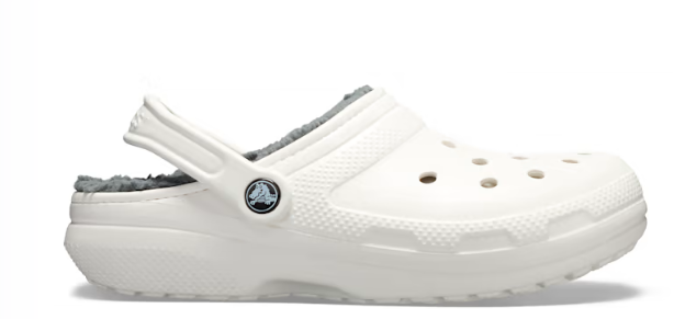 203591-10M Croc Classic Lined Clog White/Grey