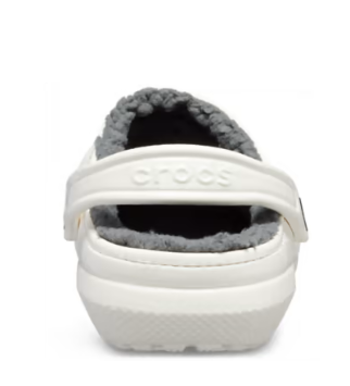 203591-10M Croc Classic Lined Clog White/Grey