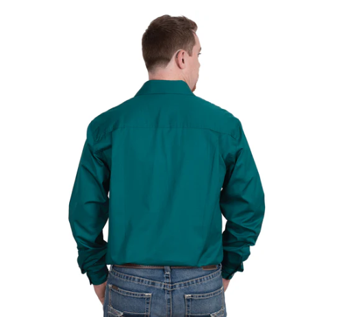 10101FOR Just Country Men's Cameron Workshirt Forest Green