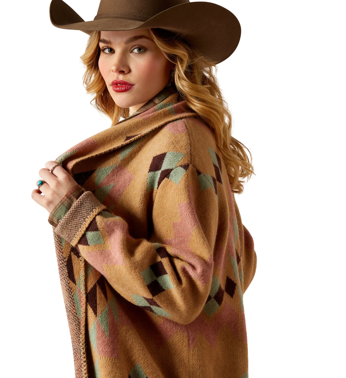 10053982 Ariat Women's Sunset Chic Blanket Coat