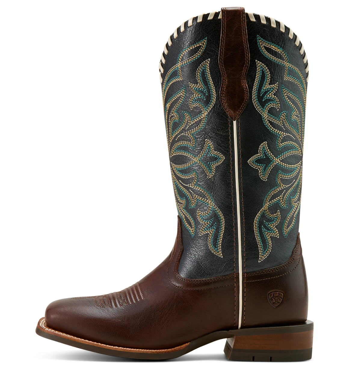 10061146 Ariat Women's Showdown Espresso/ Textured Blue