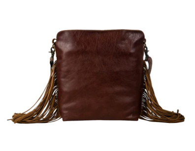 S-7323 Artesia Way Fringe Hand-Tooled Bag