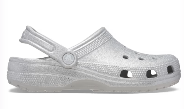 205942-100 Croc Classic Glitter White