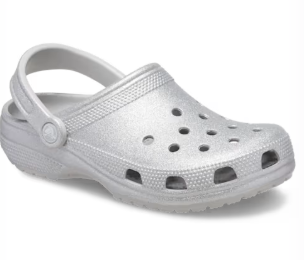 205942-100 Croc Classic Glitter White