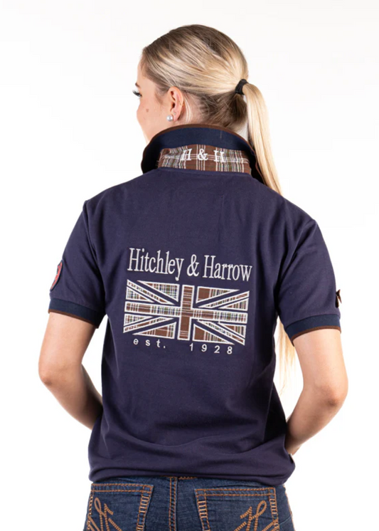 EL118 Hitchley and Harrow Loose Fit Polo Navy