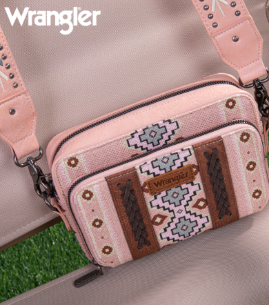 WG2207-3003PK Wrangler Aztec Crossbody Pink