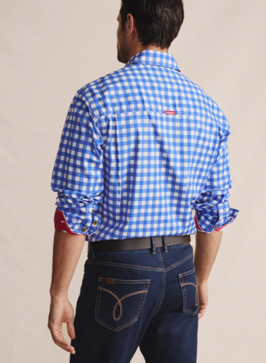 1SHM00112 S.Kidman Men's Armstrong Work Shirt Mid Blue