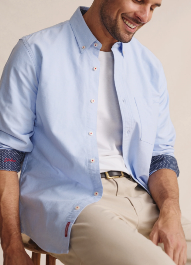 1SHM00001 S.Kidman Men's Aberdeen Shirt Pale Blue