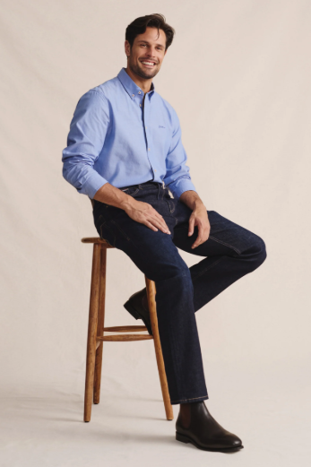 1SHM00006 S.Kidman Men's Galston Shirt Blue