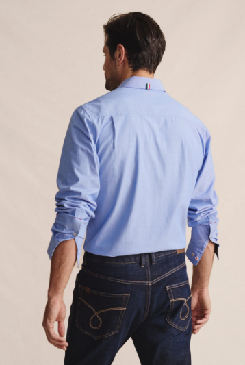 1SHM00006 S.Kidman Men's Galston Shirt Blue