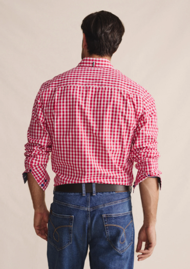 1SHM00002 S.Kidman Men's Holstein Shirt Red