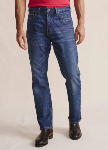 1PAM00048R S.Kidman Men's Camden 5 Pocket Jean Mid Wash 32"