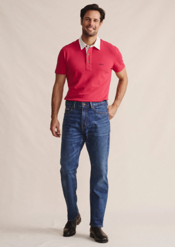 1PAM00048R S.Kidman Men's Camden 5 Pocket Jean Mid Wash 32"