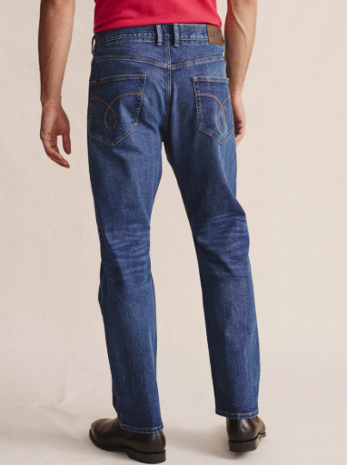 1PAM00048R S.Kidman Men's Camden 5 Pocket Jean Mid Wash 32"