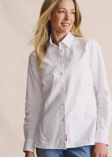 1SHW00015 S.Kidman Women's Lennard Long Sleeve Shirt White