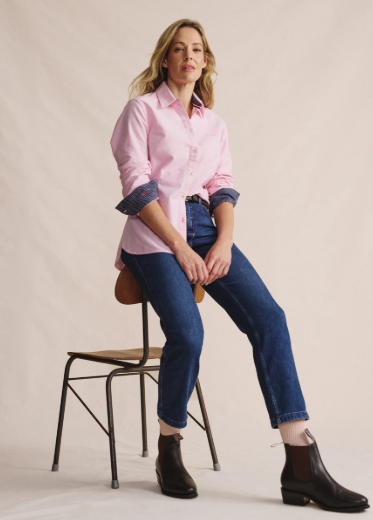 1SHW00015 S.Kidman Women's Lennard Long Sleeve Shirt Pale Pink