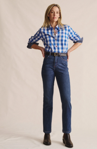 1SHW00016 S.Kidman Women's Redbank Long Sleeve Shirt Mid Blue