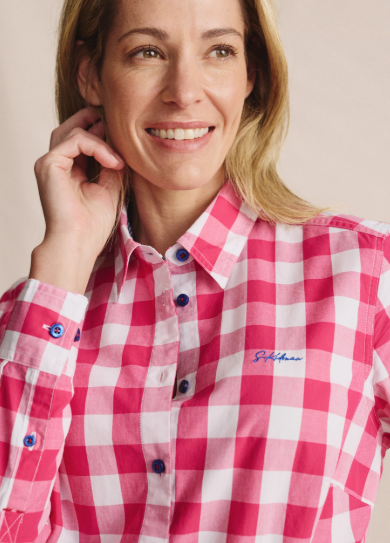 1SHW00016 S.Kidman Women's Redbank Long Sleeve Shirt Pink