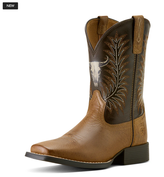 10063827 Ariat Youth Stampede Desert Brown/ Thunder Brown