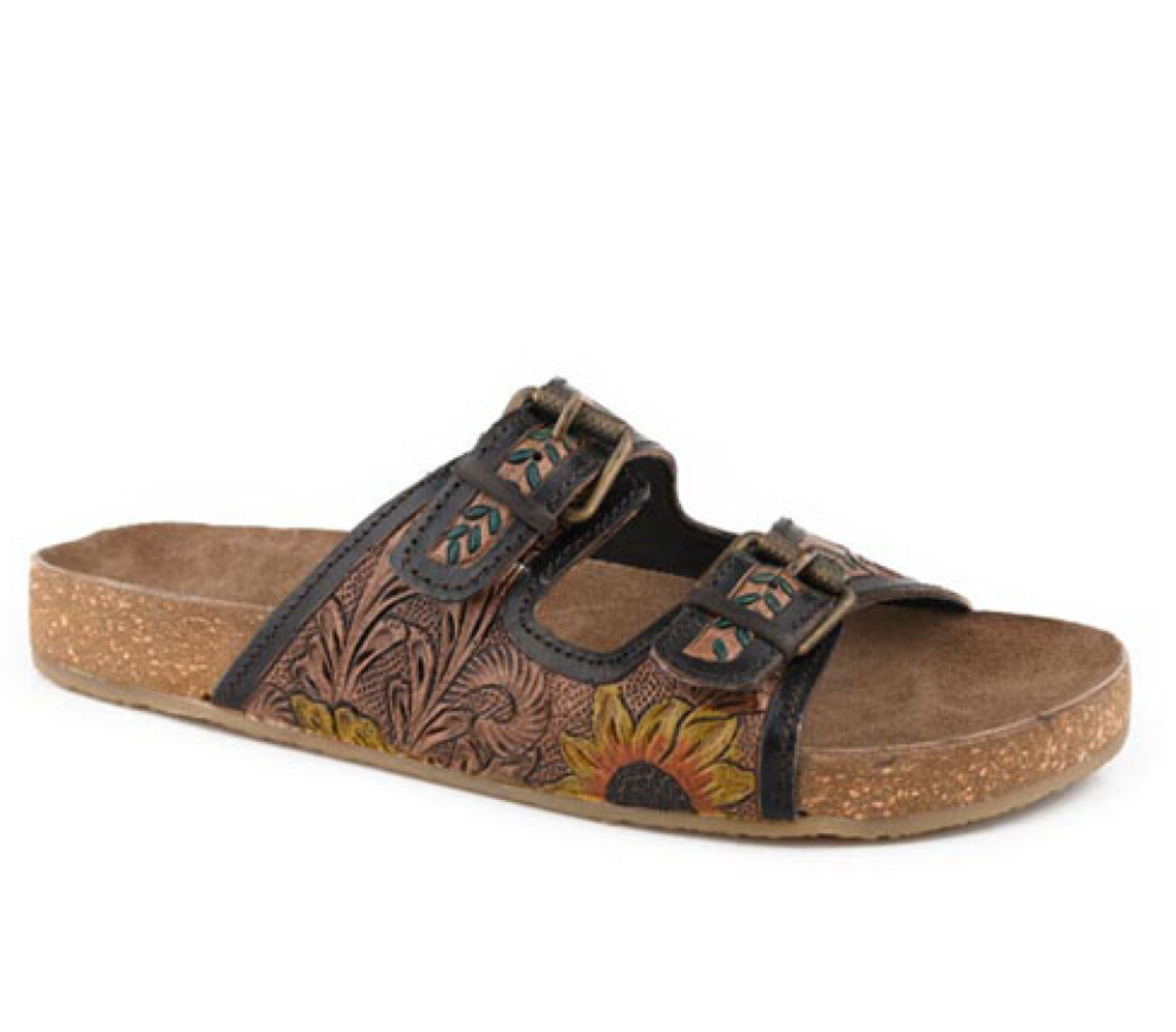 09-021-0607-3582 Roper Women's Desiree Tooled Tan Floral