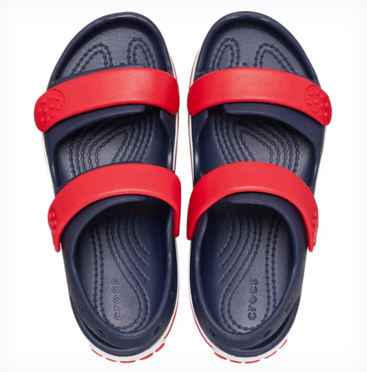 209423-4OT - 209424-4OT   CROCS Kids Crocband Cruiser Sandal Navy/ Varsity Red