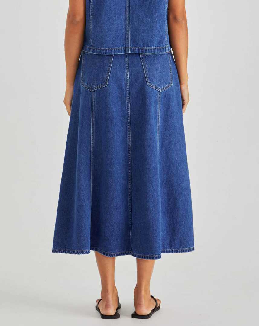 20002SWSS-MBL Sass Sabine Denim Skirt