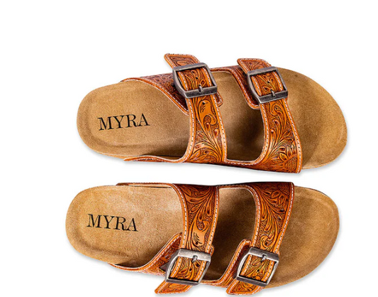 S-9673 Molly Megan Hand-Tooled Sandals