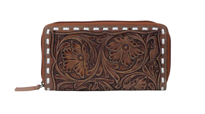 S-4913 Magento Women's Leather Tooled Purse