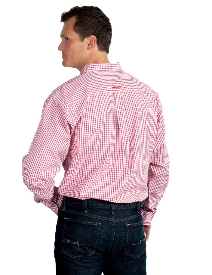 10048079 Ariat Men's Pro Series Cliff LS Shirt Red Check