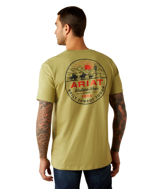 10054836 Ariat Men's Full Circles SS Tee Tent Green