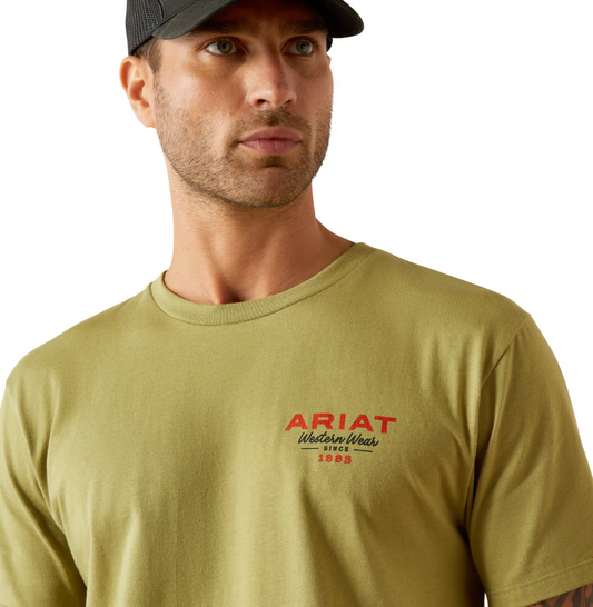 10054836 Ariat Men's Full Circles SS Tee Tent Green