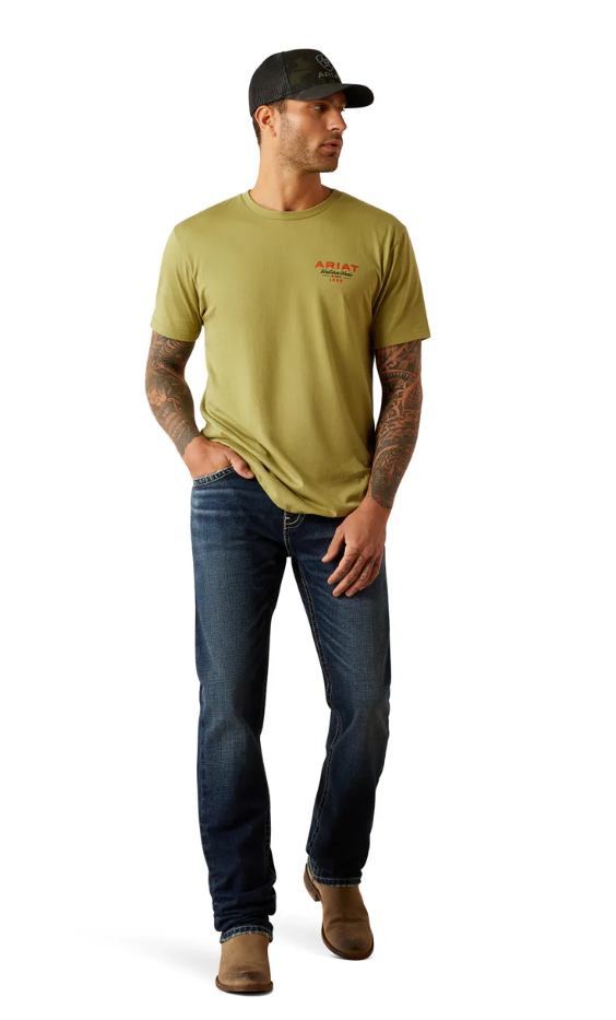 10054836 Ariat Men's Full Circles SS Tee Tent Green
