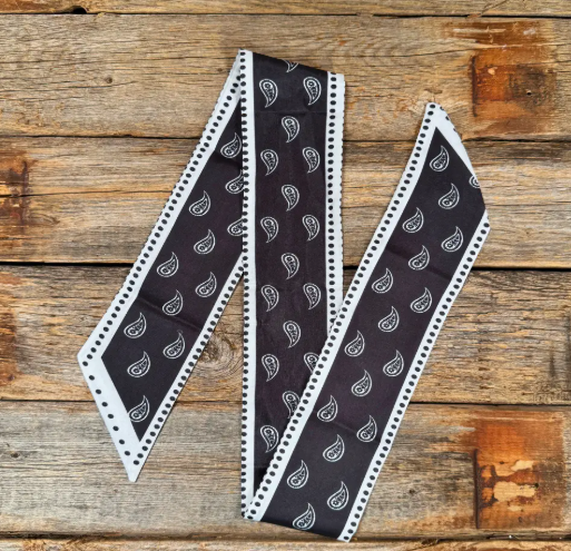 TW108 Cowgirl Necktie Blue & White
