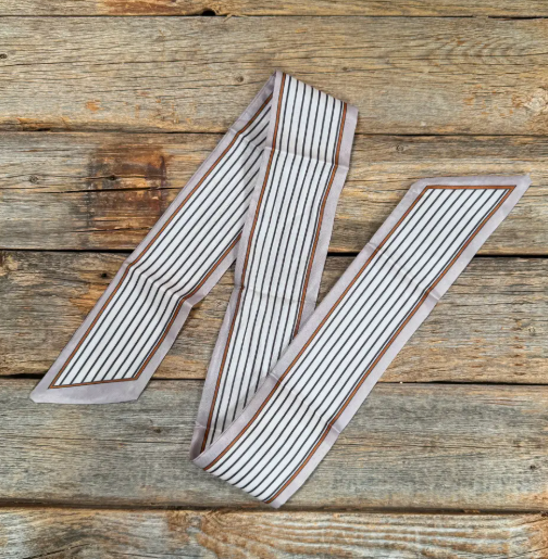 TW101 Cowgirl Necktie Cream & Brown