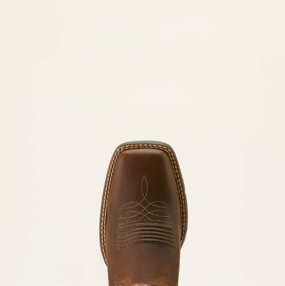 10064078 Ariat Women's Round Up Wide Square Toe Stretchfit Sassy Brown