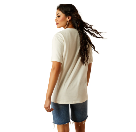 10055140 Ariat Women's Rodeo Tee Cloud Dancer