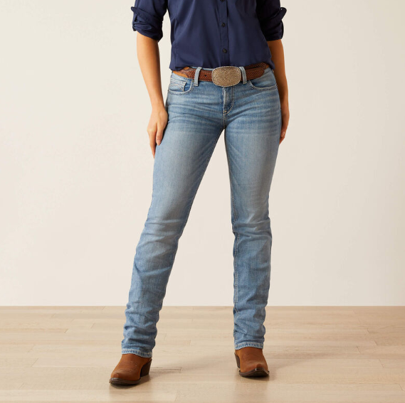 10058918 Ariat Women's Perfect Rise Straight Yara Oklahoma Short Leg