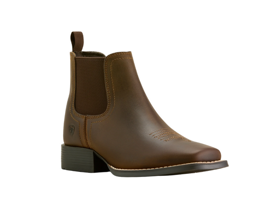 10063824 Ariat Youth  Booker Chelsea Distressed Brown