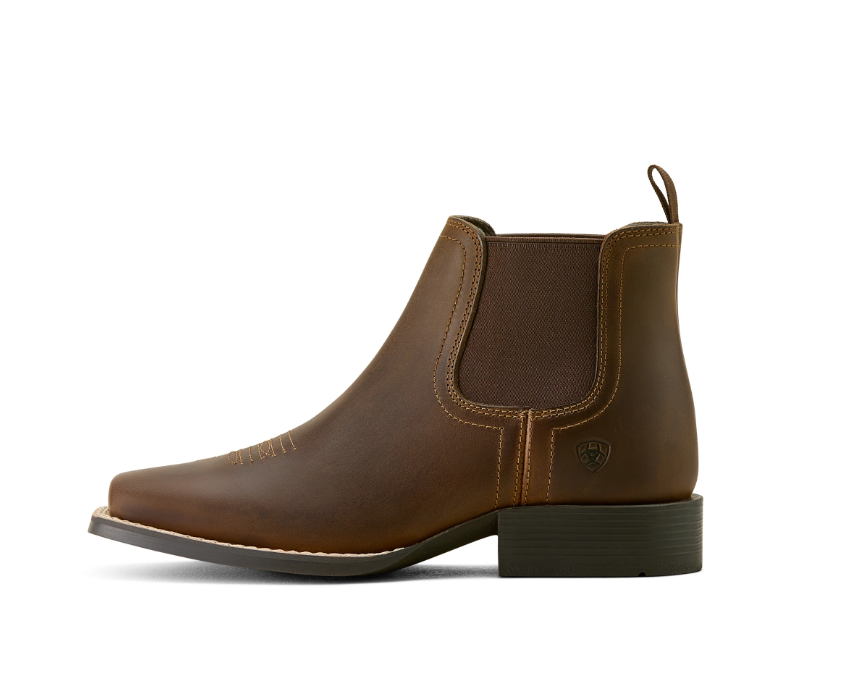10063824 Ariat Youth Booker Chelsea Distressed Brown