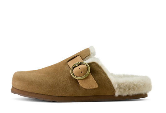 10063811 Ariat Women's Country Mule Sherpa Ranch Brown Suede