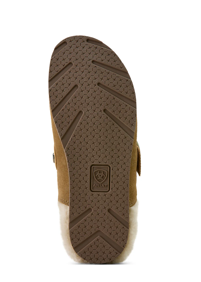 10063811 Ariat Women's Country Mule Sherpa Ranch Brown Suede