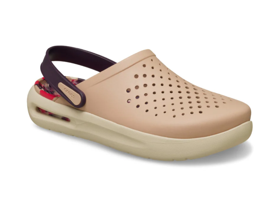 212043-7AF Croc Inmotion Marbled Clog Pink Caramel