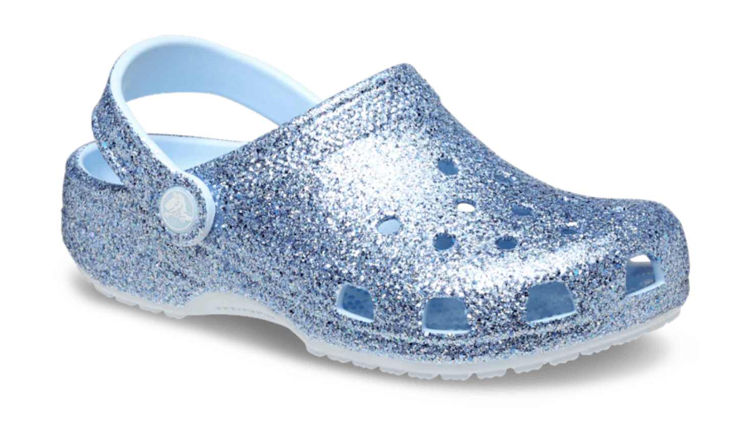 211940-4WK - 211939-4WK Crocs Classic Glitter Clog Blue Frost