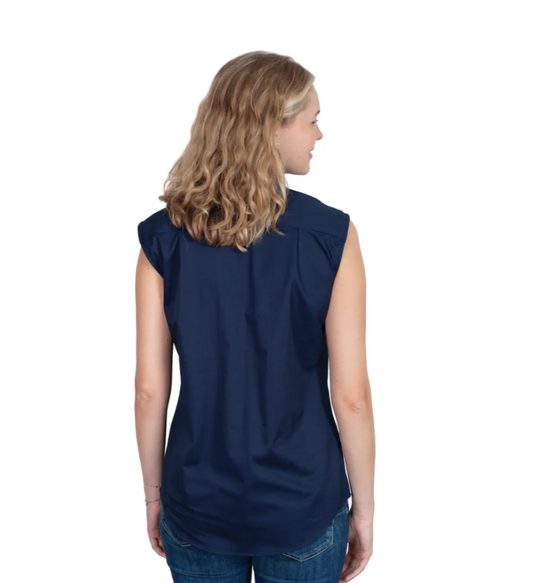 50503NVY Just Country Women's Kerry Sleeveless Work shirt Navy