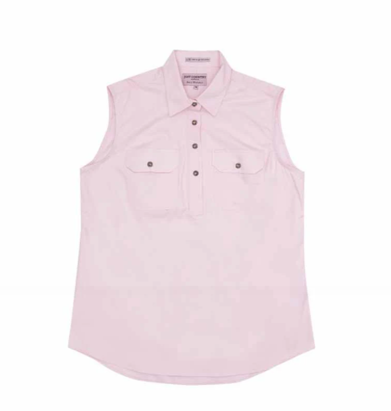 50503PNK Just Country Women's Kerry Sleeveless Work shirt Pink