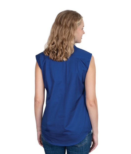 50503CBT Just Country Women's Kerry Sleeveless Work shirt Cobalt
