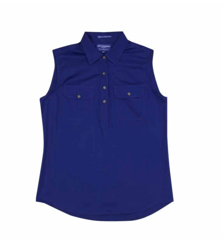 50503CBT Just Country Women's Kerry Sleeveless Work shirt Cobalt