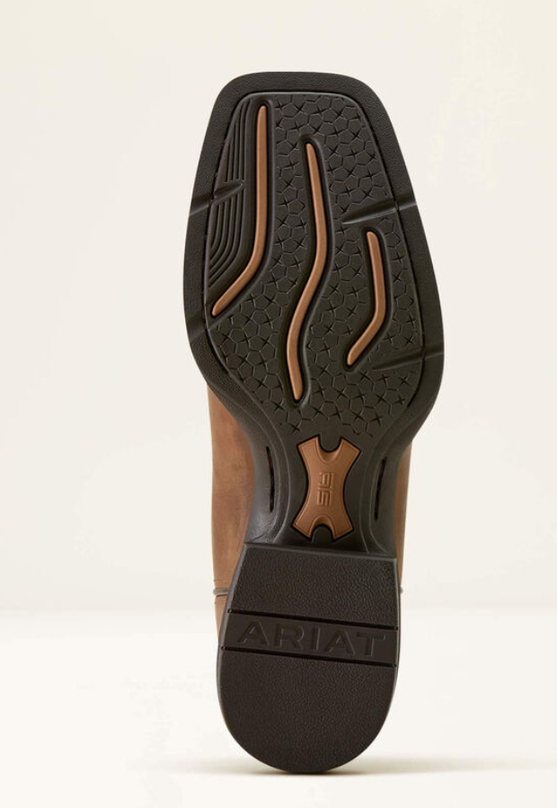 10064053 Ariat Men's Sport Steer Skull Sandstorm/ Bitter Chocolate