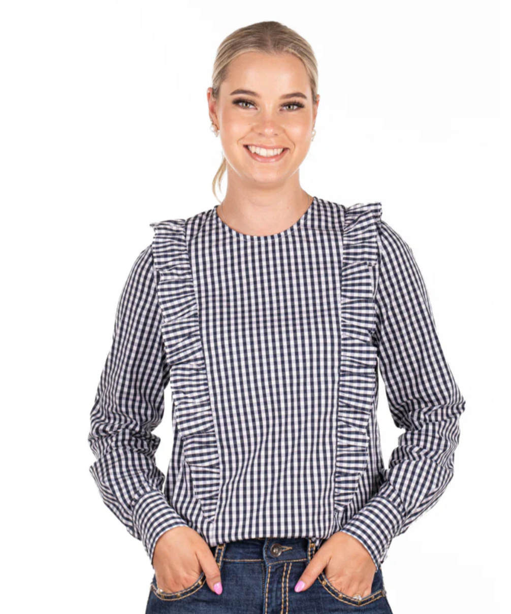 WL222-1 Hitchley and Harrow Wisteria Lane Navy Check
