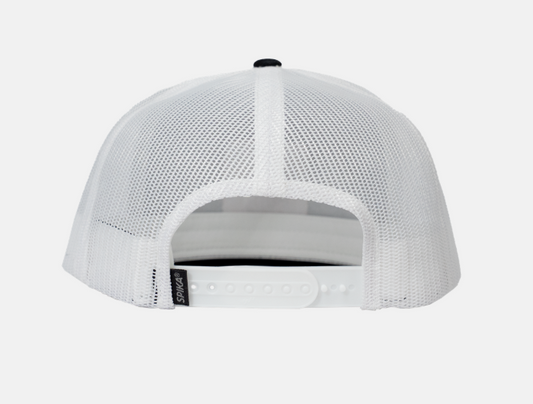 GOTC-HCSBW-3A0 Spika Patch Trucker Cap - High Country Black/ White